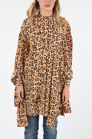 Animal Printed Open Back Shirt