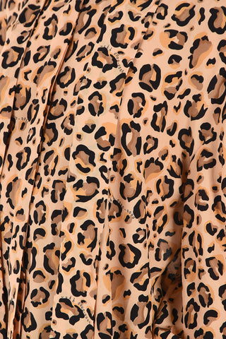 Animal Printed Open Back Shirt