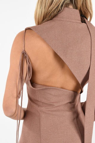 Unstructured Split-Front Dress