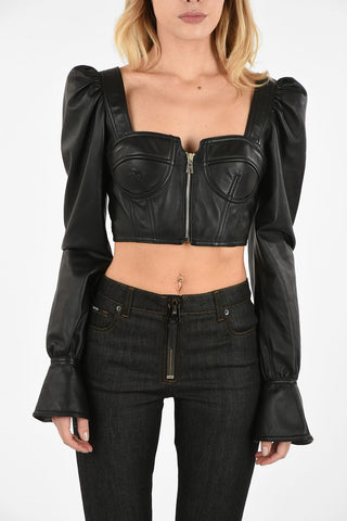 Leather ALIA Crop Top