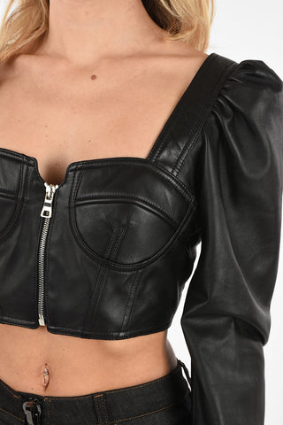 Leather ALIA Crop Top