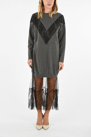 Cashmere Dress with Petticoat