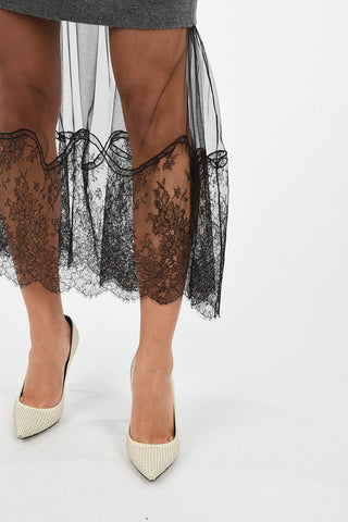 Cashmere Dress with Petticoat