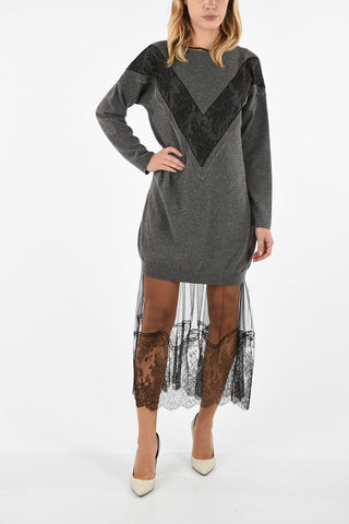 Cashmere Dress with Petticoat