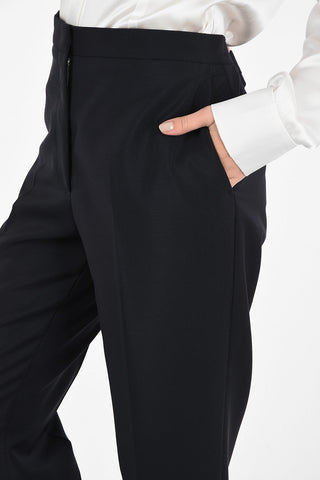 Mohair and Wool High waist Palazzo Pants