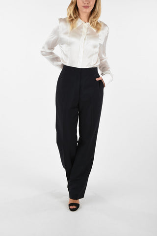 Mohair and Wool High waist Palazzo Pants