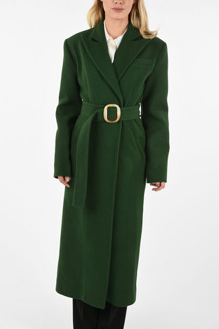 Peak Lapel Coat With Belt
