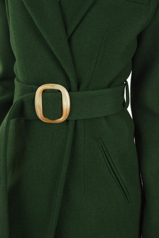 Peak Lapel Coat With Belt