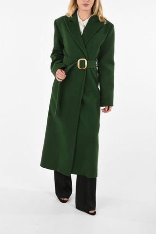 Peak Lapel Coat With Belt