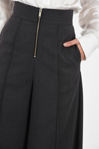 MM1 Single Pleat High Waist Flared Pants