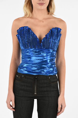 Pleated Bustier Top