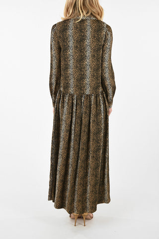 Chemisier con Collo Tie Neck Fantasia Animalier