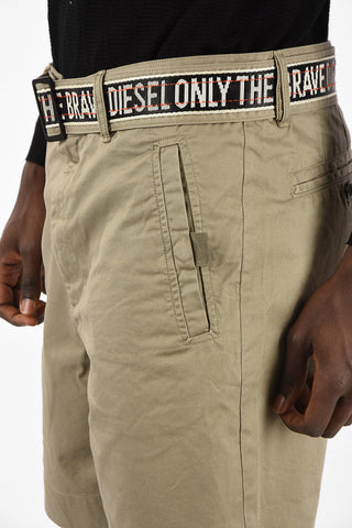 Side Pocket P-TOSHI-SHORT Shorts with Belt
