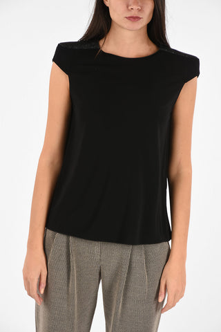 COLLEZIONI Blusa con Strass Sulla Manica