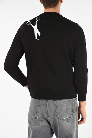 BLACK GOLD crew-neck SNEILB SCISSORS sweatshirt with Logo
