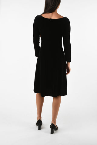 COLLEZIONI vestito a trapezio al ginocchio di ciniglia