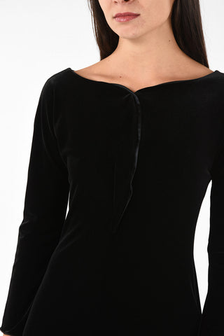 COLLEZIONI vestito a trapezio al ginocchio di ciniglia