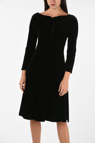 COLLEZIONI vestito a trapezio al ginocchio di ciniglia