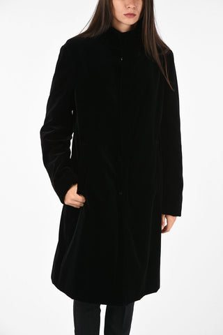 COLLEZIONI velvet Center vent hidden closure Coat