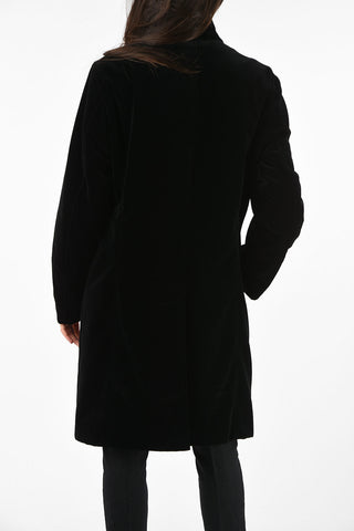 COLLEZIONI velvet Center vent hidden closure Coat
