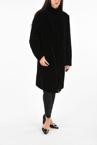 COLLEZIONI velvet Center vent hidden closure Coat
