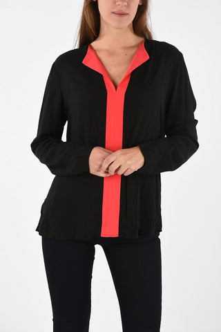 ARMANI JEANS Blusa Sheer con scollo a V