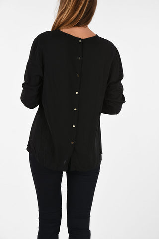 ARMANI JEANS Blusa Sheer con scollo a V