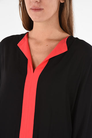 ARMANI JEANS Blusa Sheer con scollo a V