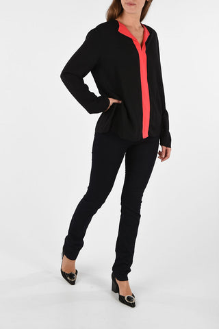 ARMANI JEANS Blusa Sheer con scollo a V
