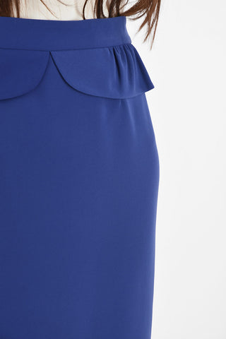 COLLEZIONI above knee Peplum skirt with Zip Closure