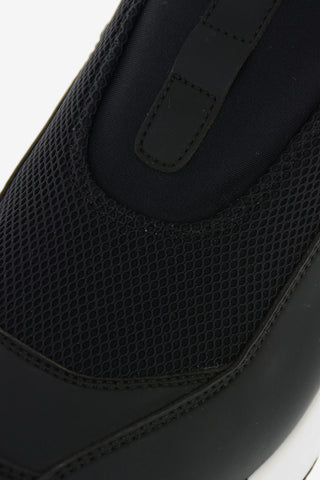 Stretch Fabbric Slip On Sneakers with Eco Leather Details