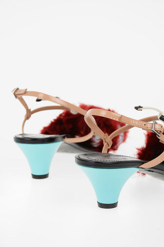5cm Leather T-Strap Sandals
