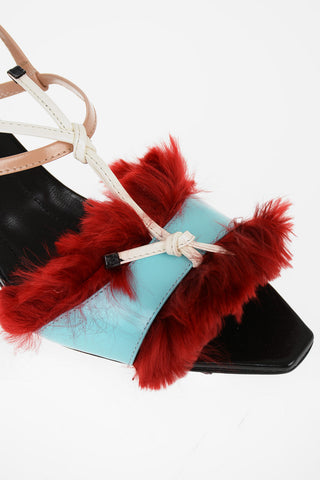 5cm Leather T-Strap Sandals