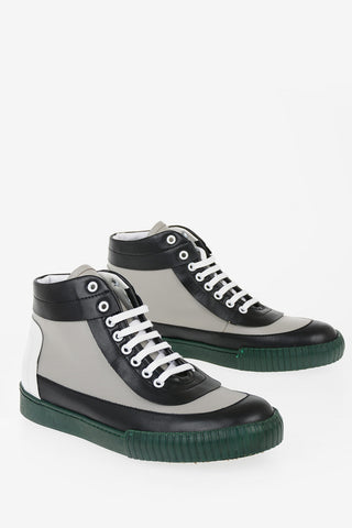 Sneakers Stringate in Pelle
