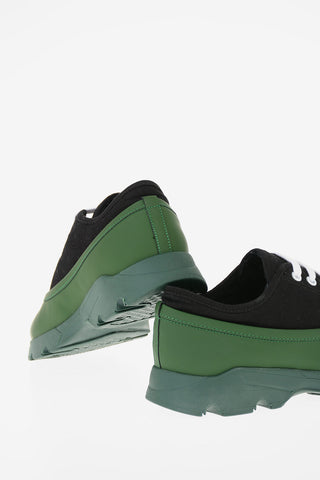 Canvas Sneakers with Leather Trimmings
