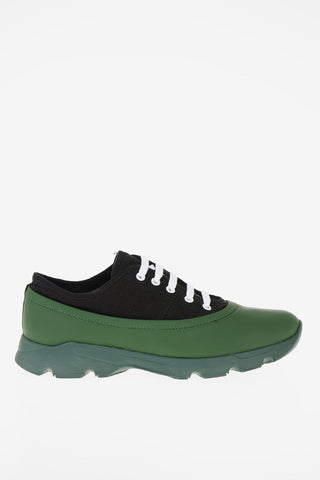 Canvas Sneakers with Leather Trimmings