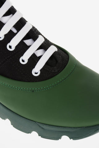 Canvas Sneakers with Leather Trimmings
