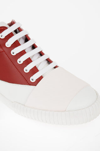 Leather Lace Up Sneakers
