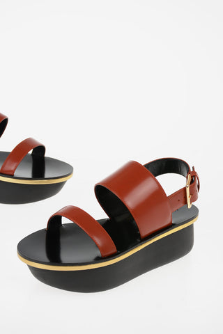 Zeppa Ankle Strap in Pelle