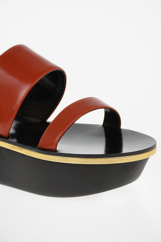 Zeppa Ankle Strap in Pelle