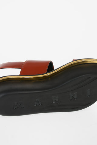 Zeppa Ankle Strap in Pelle