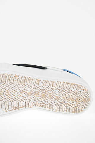 Leather Lace Up Sneakers with Contrast Applications