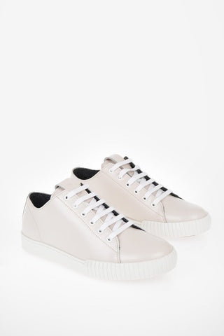 Sneakers Stringate in Pelle