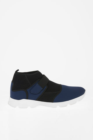 Fabric Sock Sneakers with Touch Strap Detail