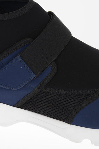 Fabric Sock Sneakers with Touch Strap Detail