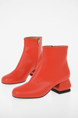 5cm Leather Ankle Boots