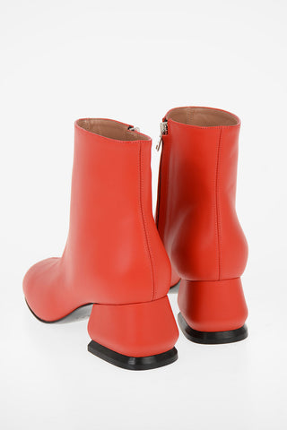 5cm Leather Ankle Boots