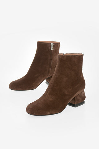 5cm Suede Leather Ankle Boots