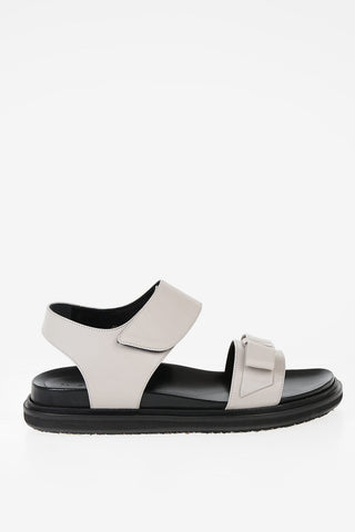 Leather Touch Strap Sandals with Bow Detail