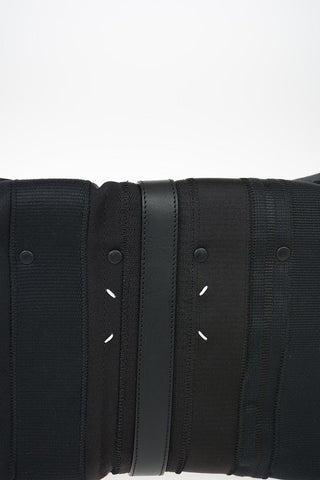 MM11 Fabric Shoulder Bag with Leather Insert